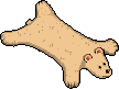 Peach Beige Faux-Fur Bear Rug