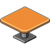 Tangerine Orange Square Dining Table