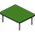 Forest Green Dining Table