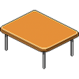 Tangerine Orange Dining Table