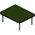 Deep Moss Dining Table