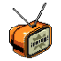 Orange Portable TV