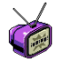 Purple Portable TV